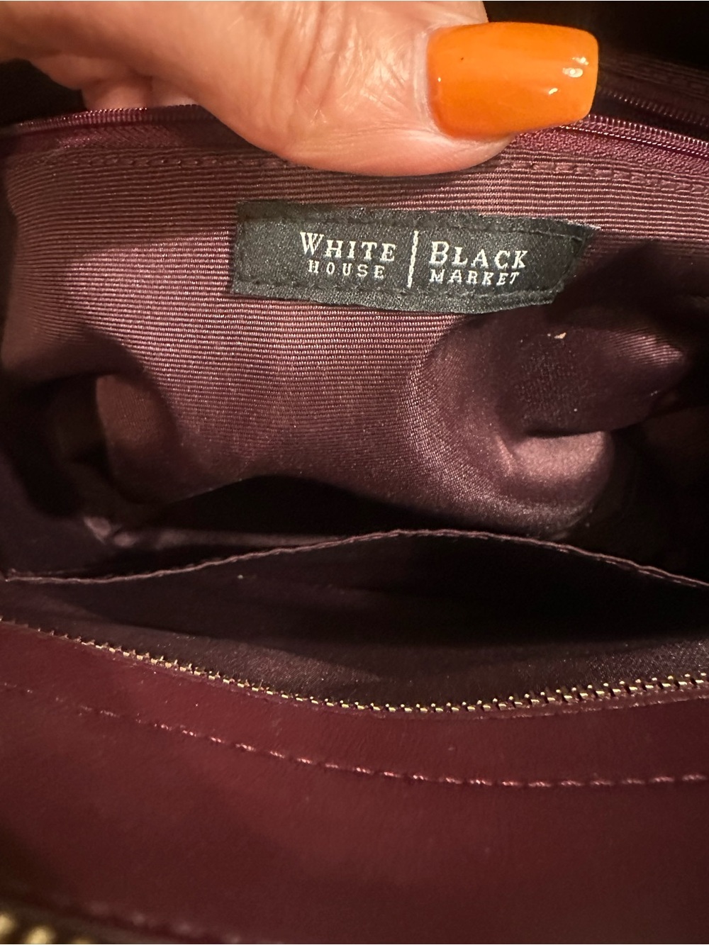 White House Black Market Deep Plum Shoulder Bag